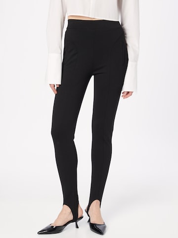 Skinny Leggings 'FRANNY' de la NAF NAF pe negru: față