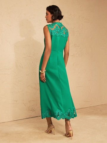 Robe love & roses en vert