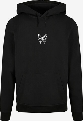 Merchcode Sweatshirt 'Flowers Bloom' in Black: front