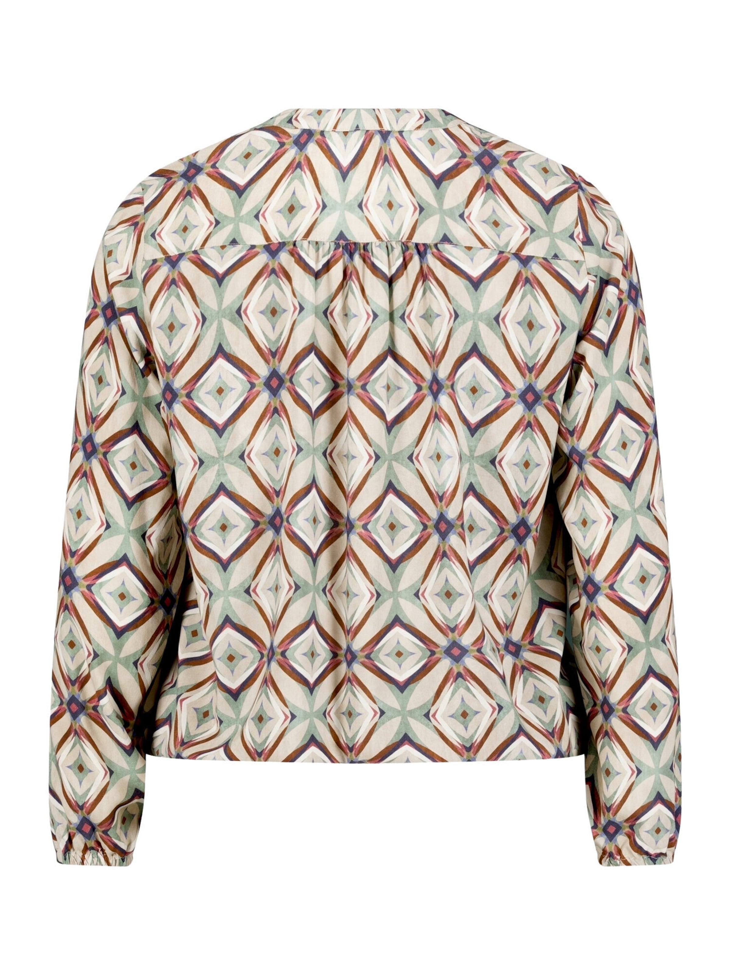 Cartoon Casual-Bluse mit Muster in Beige