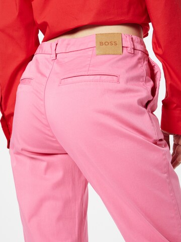BOSS Slimfit Hose 'Tachini2-D' in Pink
