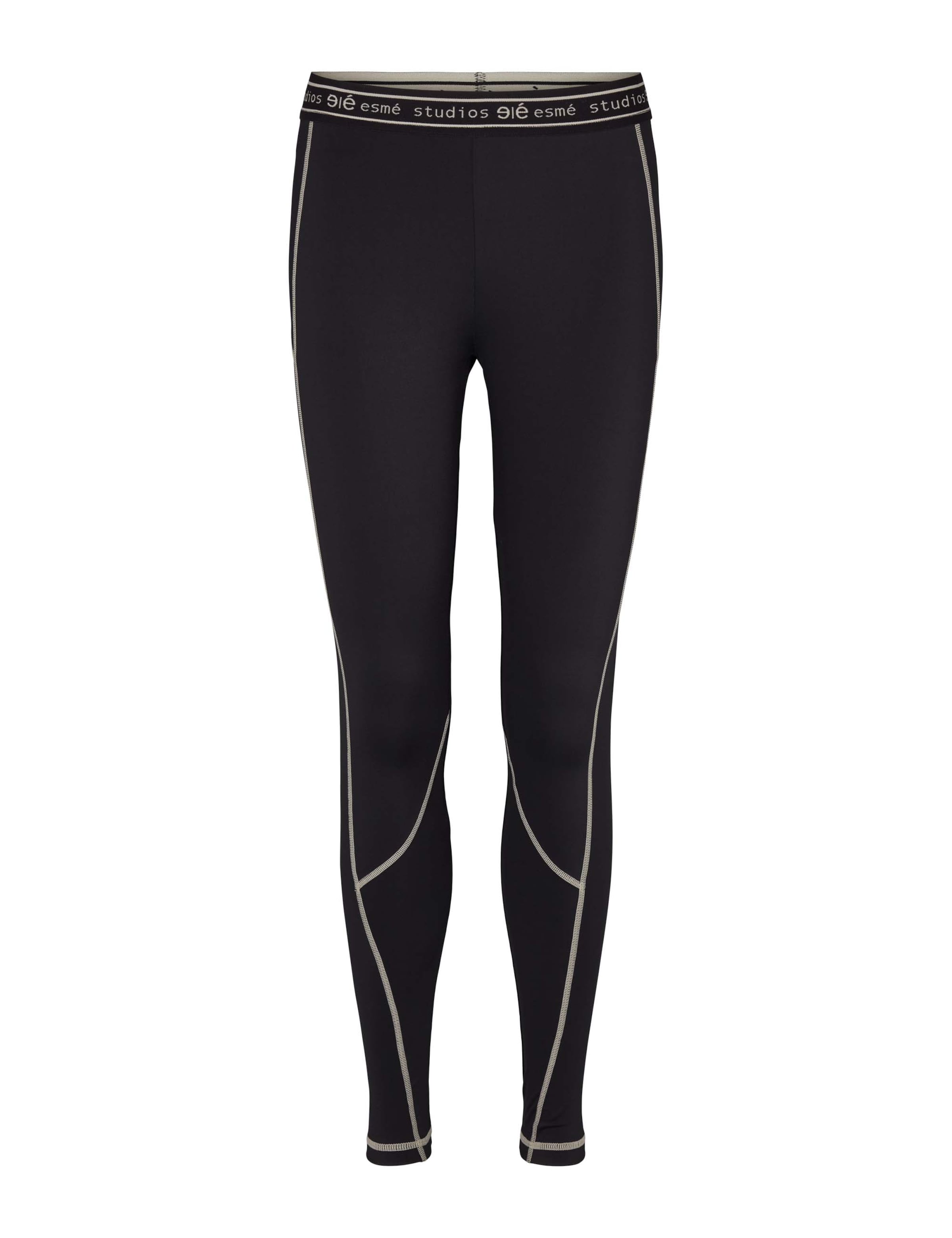 Esmé Studios Skinny Legíny 'Ola' - Čierna: predná strana