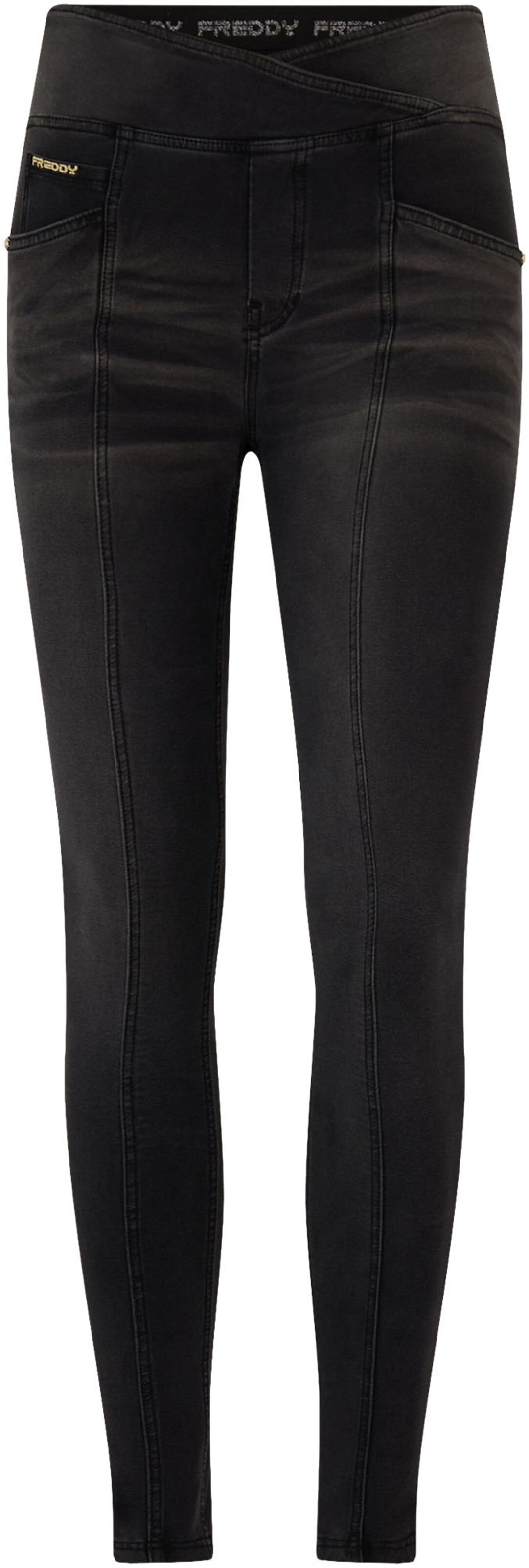 Freddy Skinny Jeggings in Schwarz: Vorderseite
