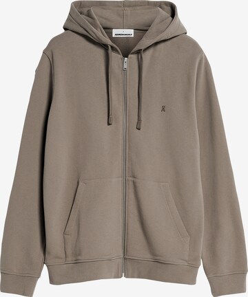 ARMEDANGELS Zip-Up Hoodie 'Saromian' in Brown: front