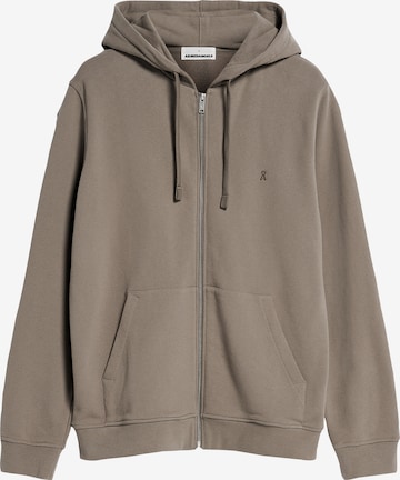 ARMEDANGELS Zip-Up Hoodie 'Saromian' in Brown: front