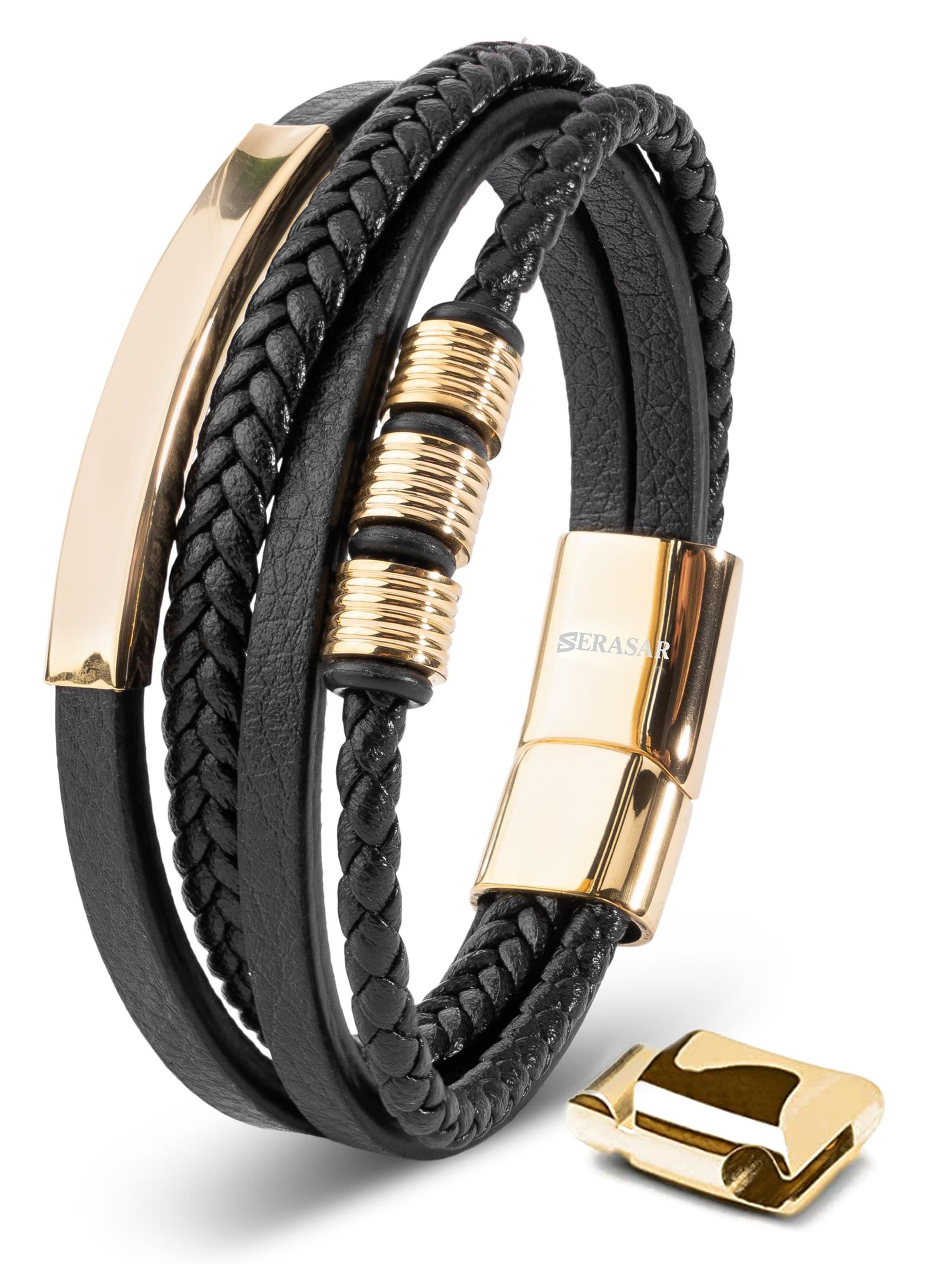 SERASAR Bracelet 'Brave' in Gold: front