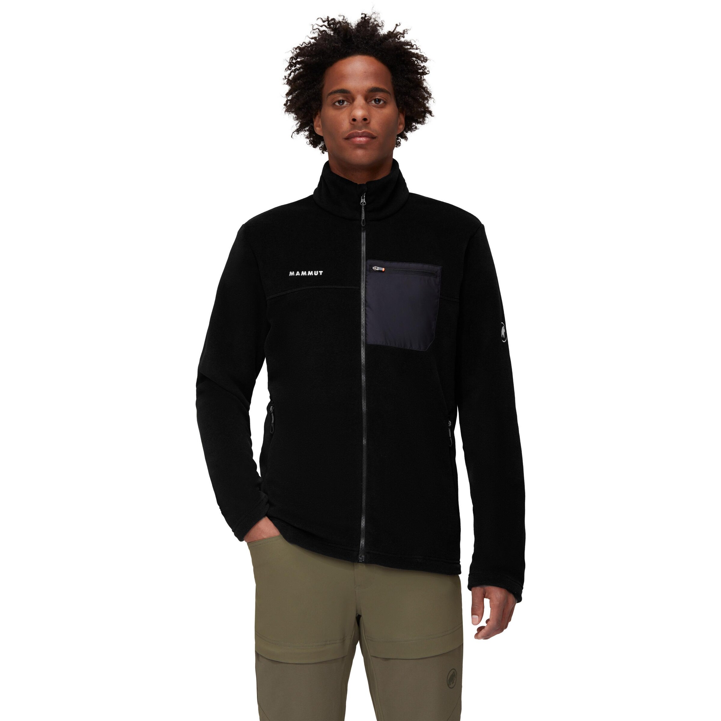 MAMMUT Athletic Fleece Jacket 'Innominata' in Black: front