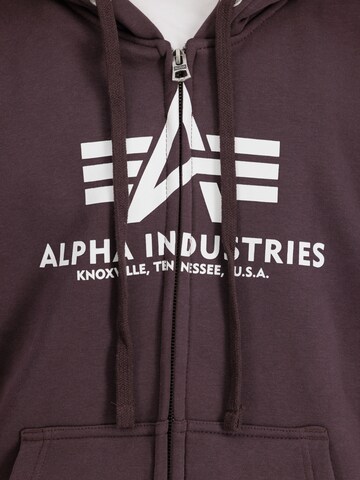 ALPHA INDUSTRIES Sweatjacke in Braun