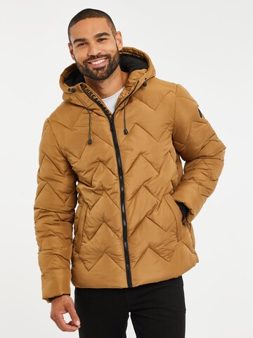 Threadbare Between-season jacket 'Sandey' in Brown: front