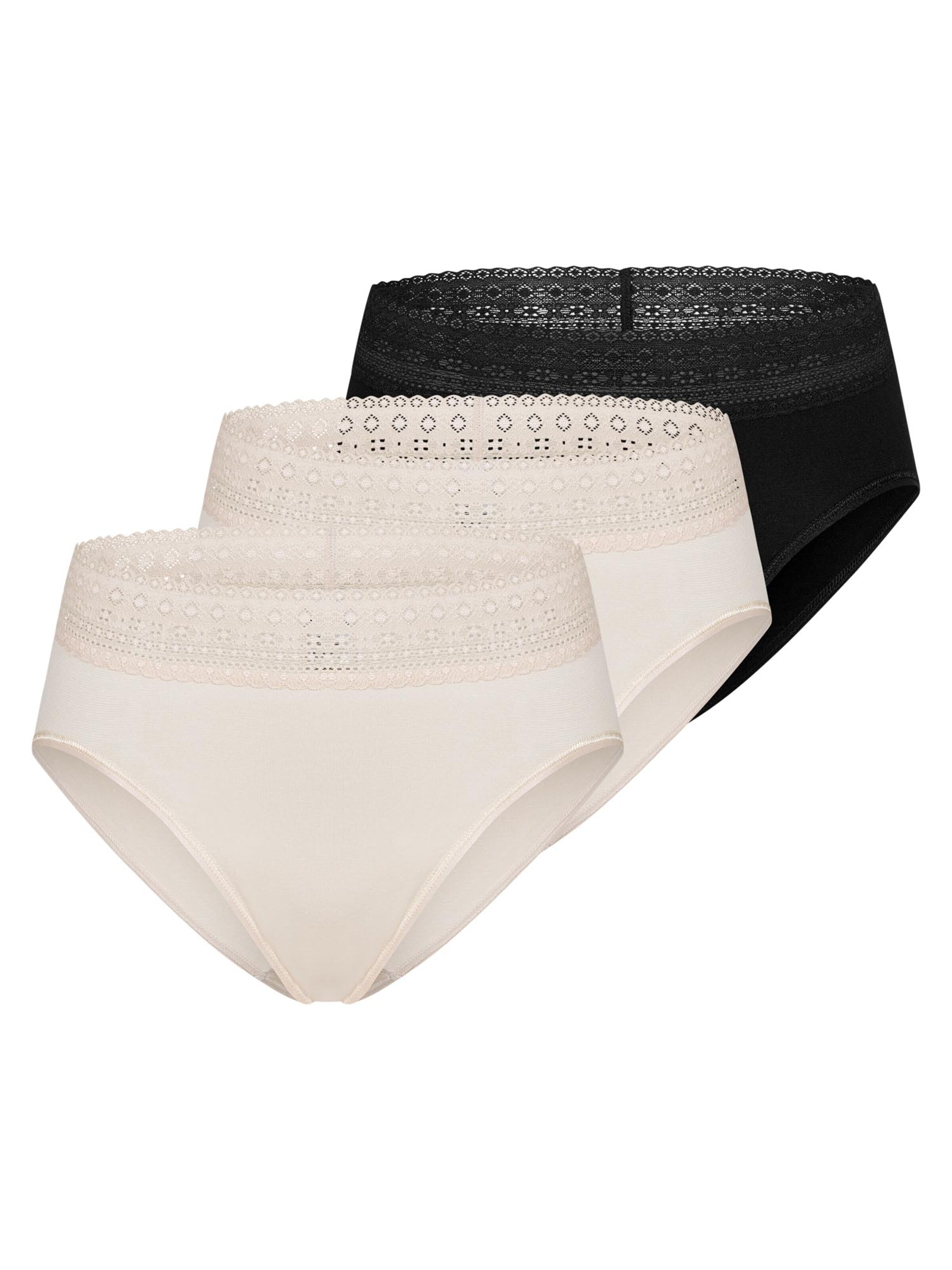 Mey Panty 'Modal Lace' in Brown: front