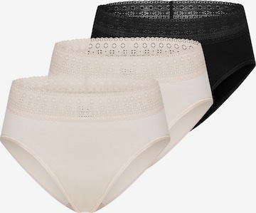 Mey Panty 'Modal Lace' in Brown: front