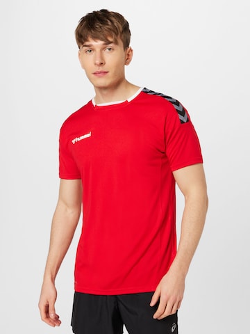 Hummel Функционална тениска в червено: отпред