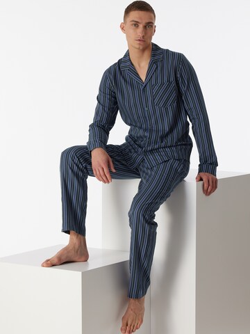 SCHIESSER Pyjama lang ' Selected Premium ' in Blauw