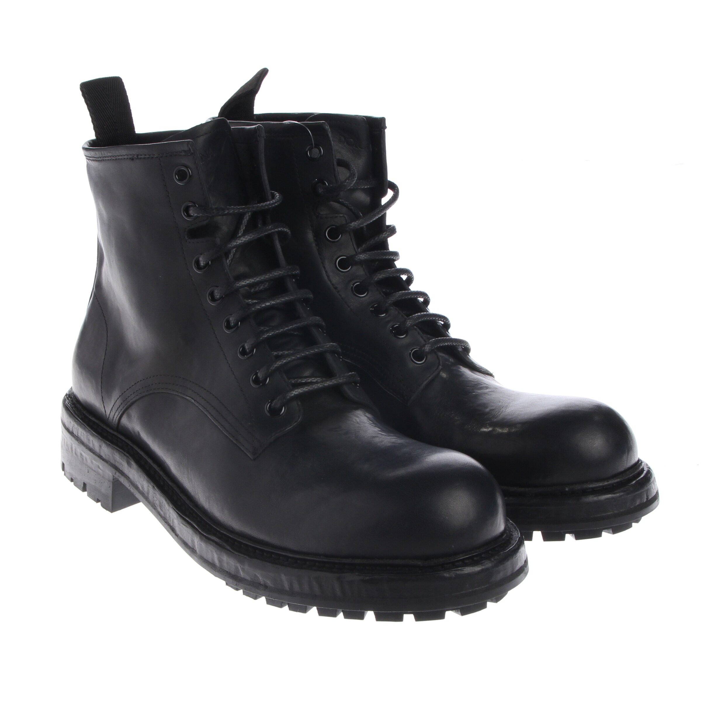 DOLCE & GABBANA Anke & Mid-Calf Boots in 43 in Black: front