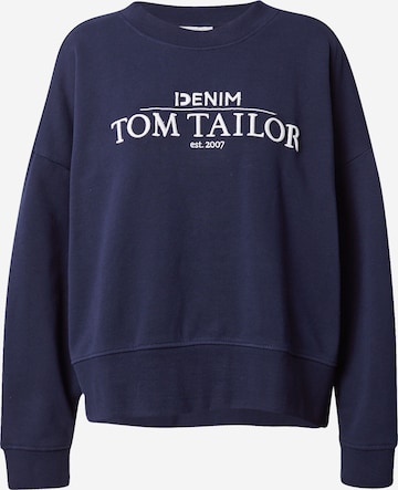 TOM TAILOR DENIM Sweatshirt in Blue: front