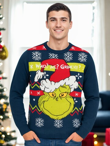 The Grinch Sweater 'Weihnachtspullover Who? Me? Grinchy?' in Blue