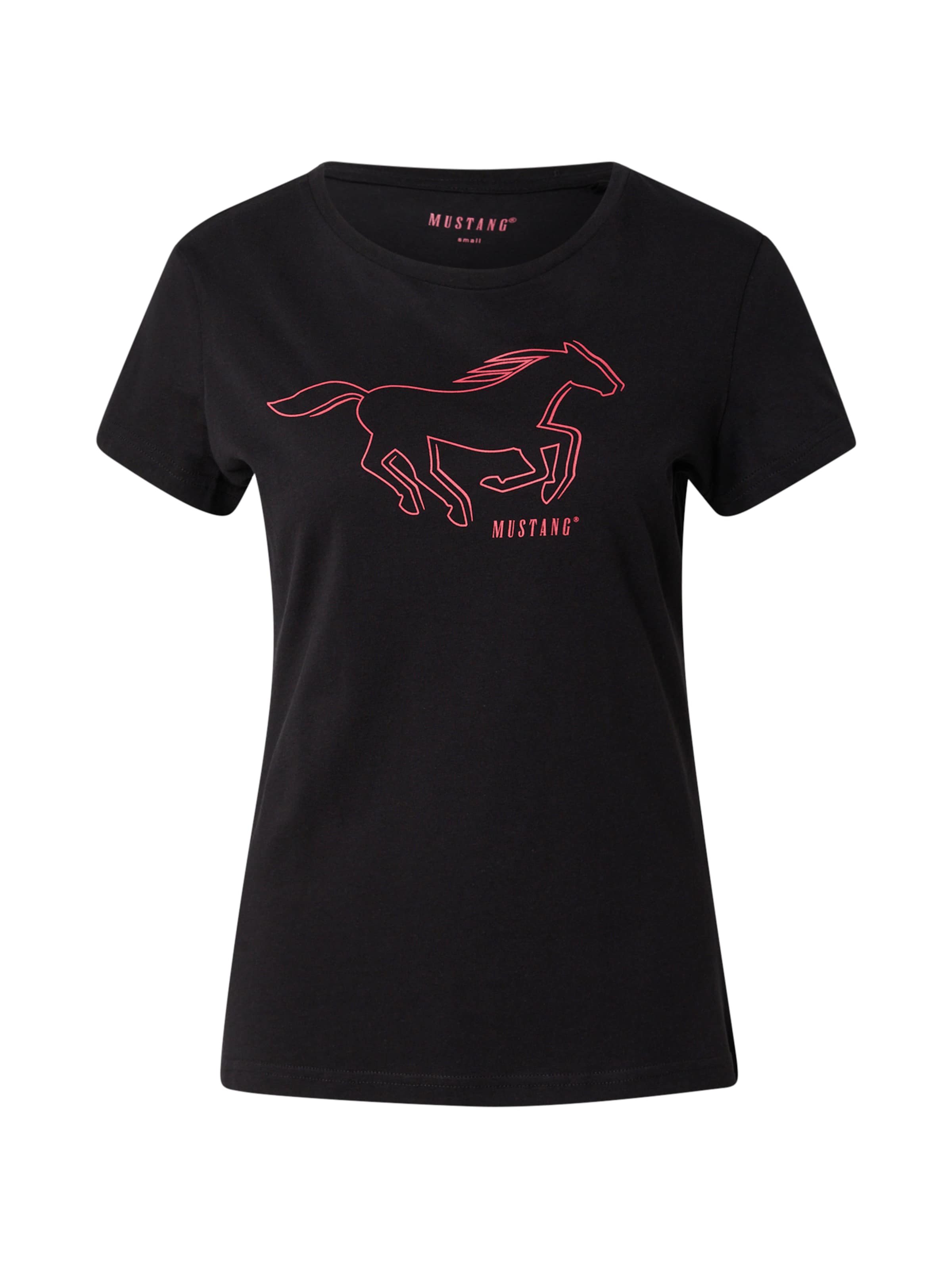 MUSTANG Тениска 'Loa' в черно: отпред