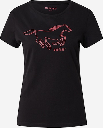 MUSTANG Paita 'Loa' värissä musta: etupuoli