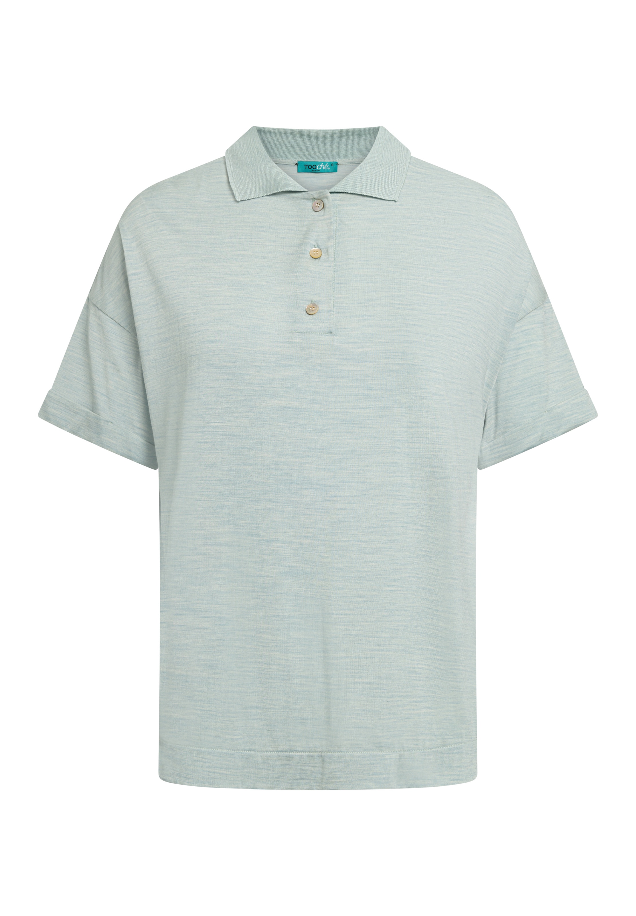 TOOche Shirt 'Luxe Polo' in Blauw: voorkant