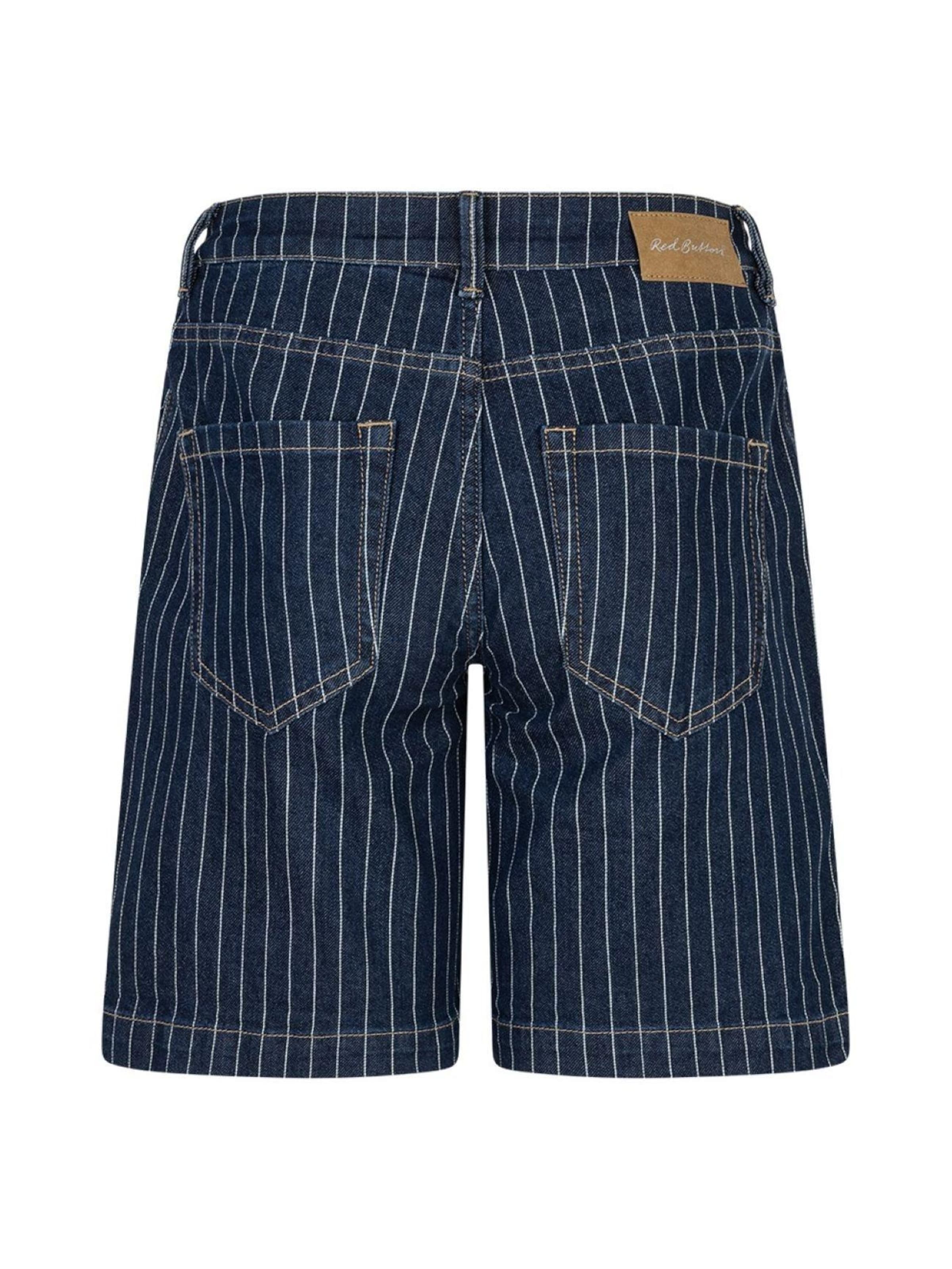 Red Button Regular Broek 'Red Button bibette pinstripe' in Blauw