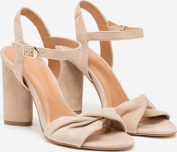 Kazar - Sandalias con hebilla en beige