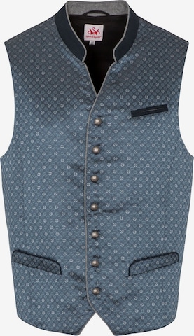 SPIETH & WENSKY Traditional Vest 'Albin' in Blue: front