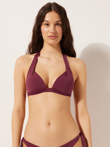 CALZEDONIA Triangle Bikini Top 'Indonesia' in Red: front