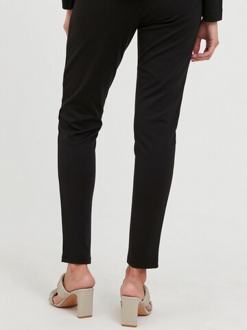 Effilé Pantalon à pince 'KATE' ICHI en noir