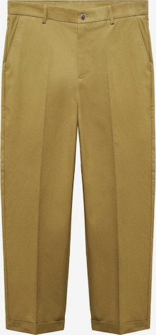 MANGO MAN Regular Pleated Pants 'Ragusa' in Green: front