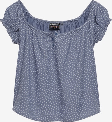 Chemisier Superdry & Co en bleu : devant