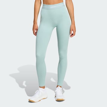 ADIDAS PERFORMANCE - Skinny Pantalón deportivo 'Hyperglam' en verde: frente