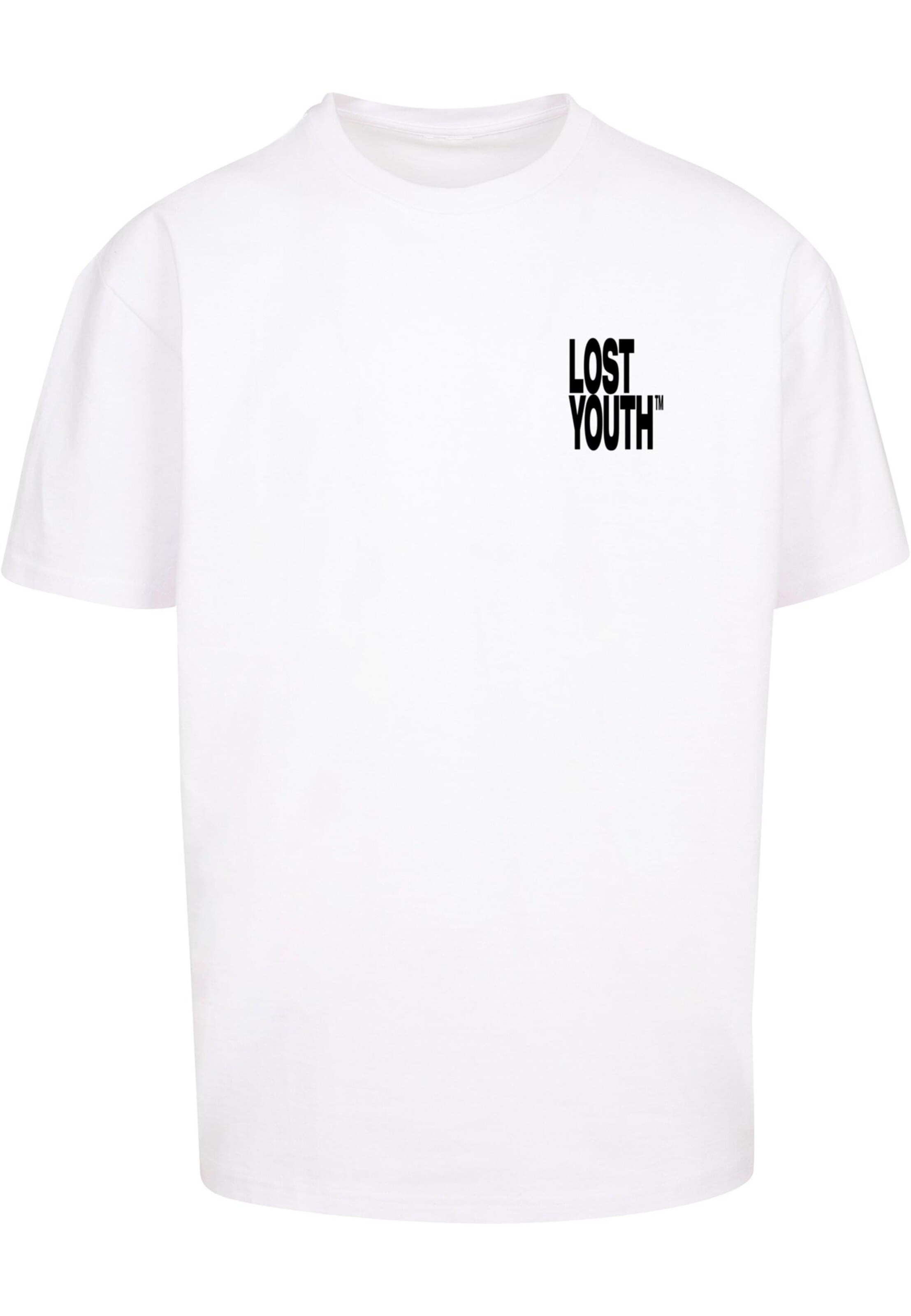Lost Youth Shirt 'Life Is Sweet' in White: front