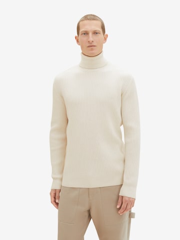 TOM TAILOR Sweater in Beige: front