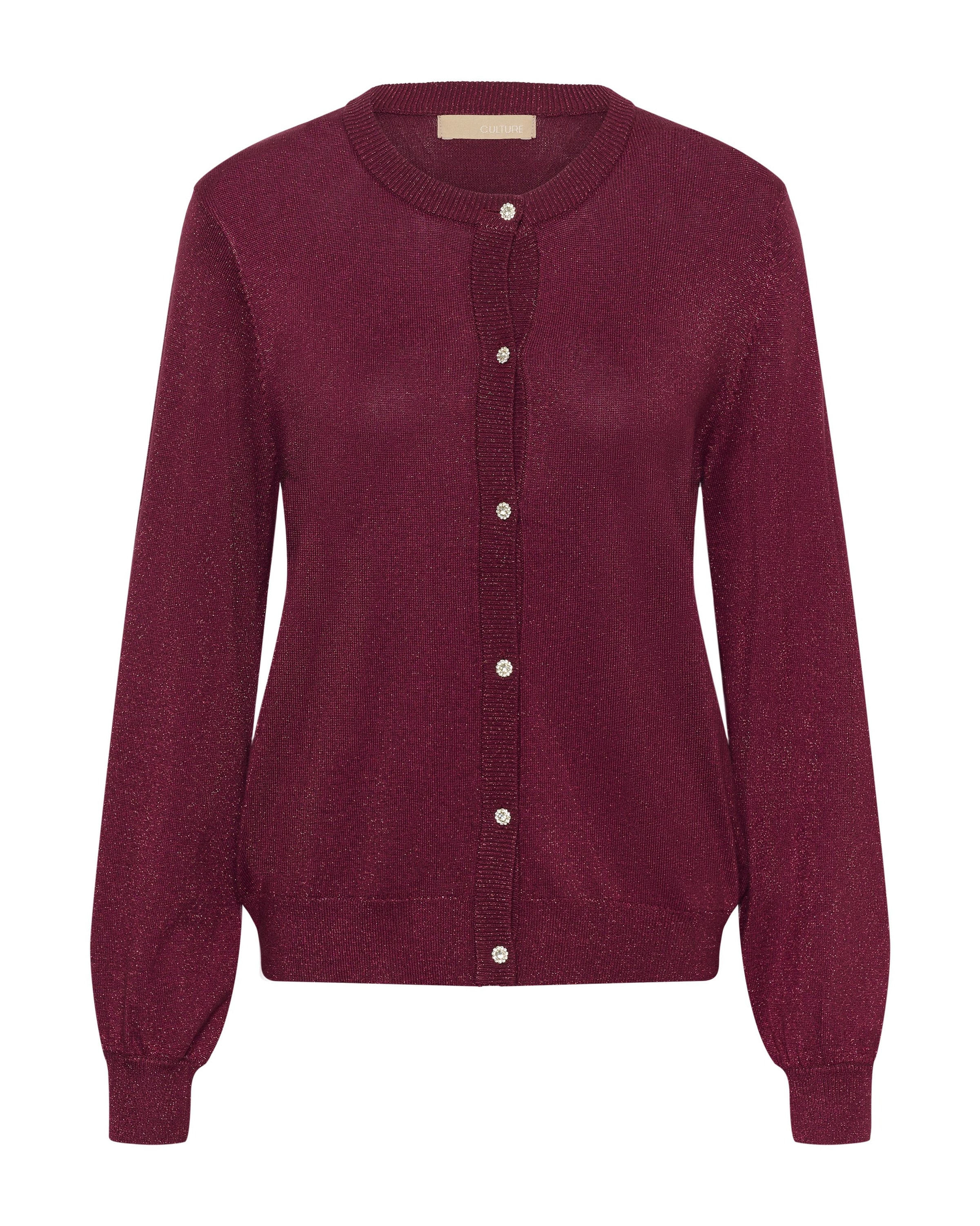 CULTURE Knit cardigan 'CUFay' in Red: front