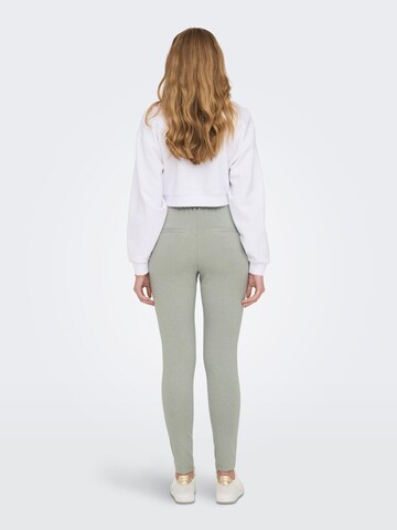 ONLY Slim fit Pleat-Front Pants 'Poptrash' in Green