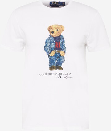 T-Shirt Polo Ralph Lauren en blanc : devant