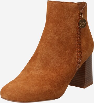 See by Chloé Ankle Boots 'LOUISE' in Brown: front