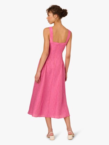 Adrianna Papell Dress 'Textured Jacquard Midi Dress' in Pink