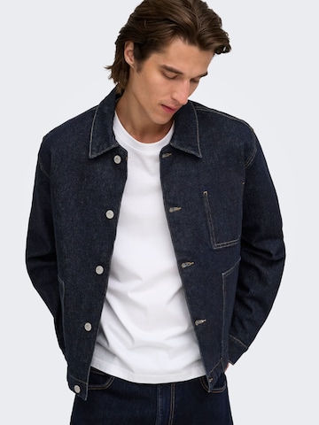 Veste mi-saison 'ONSArtisan' Only & Sons en bleu : devant