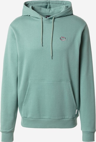 Iriedaily - Sweatshirt 'Grin Cat' em verde: frente