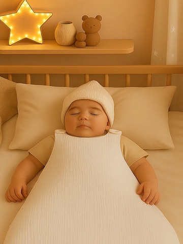 PAPATE - Saco de dormir 'Organic Cotton Winter Sleeping Bag' en blanco