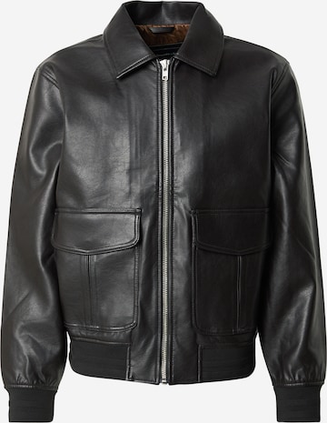 Abercrombie & FitchPrijelazna jakna - crna boja: prednji dio