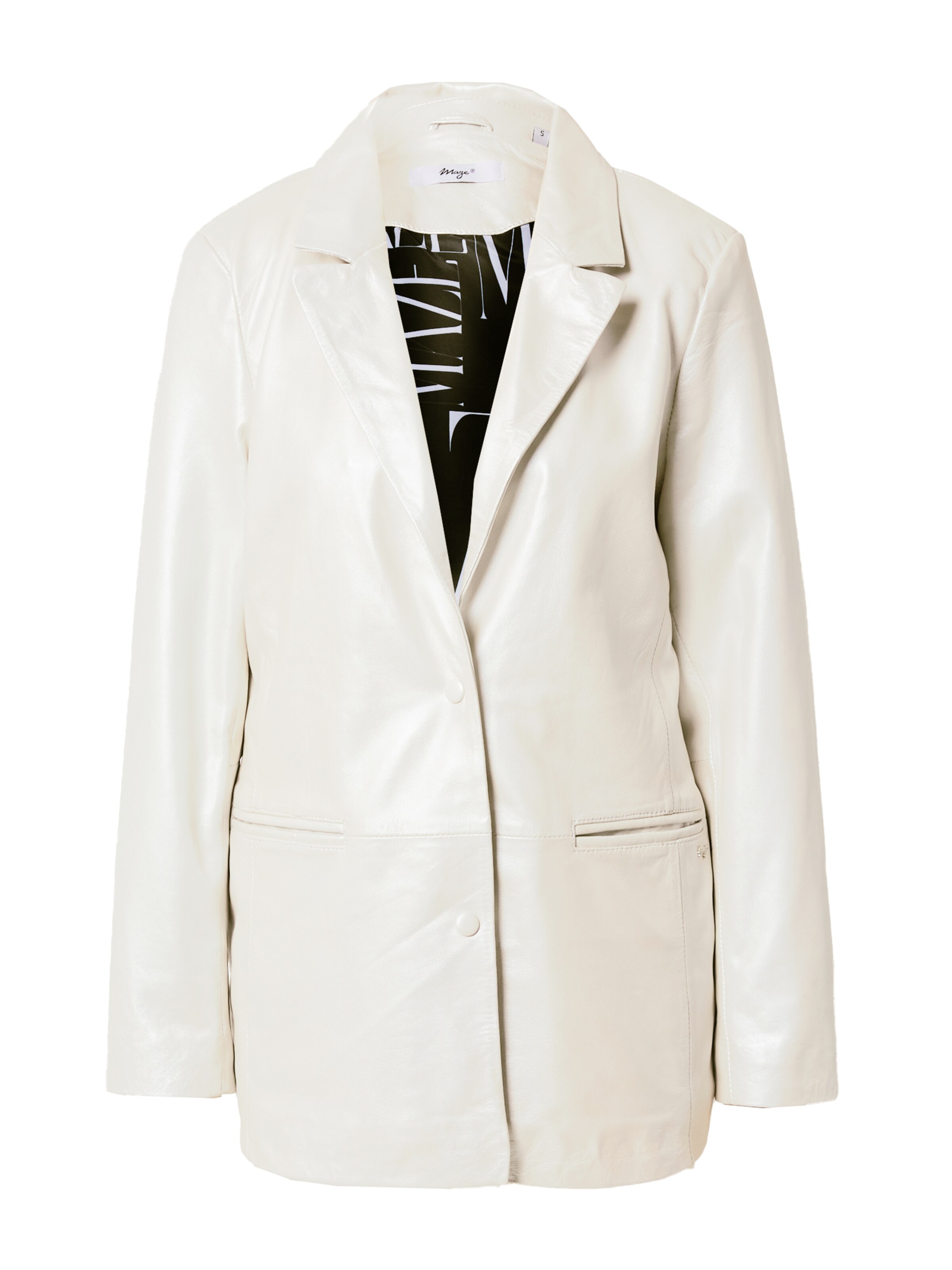 Maze Tussenmantel in Wit: voorkant