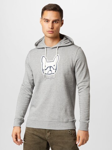 Sweat-shirt 'COMRADE' JACK & JONES en gris : devant