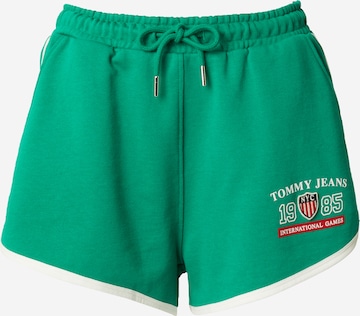 Tommy Jeans - Regular Calças 'ARCHIVE GAMES' em verde: frente