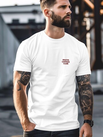 Neverless Shirt 'spaghetti' in White: front