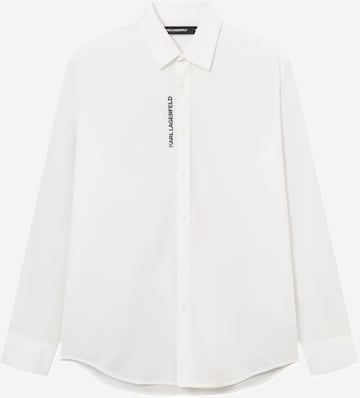 Karl Lagerfeld - Ajuste confortable Camisa en blanco: frente