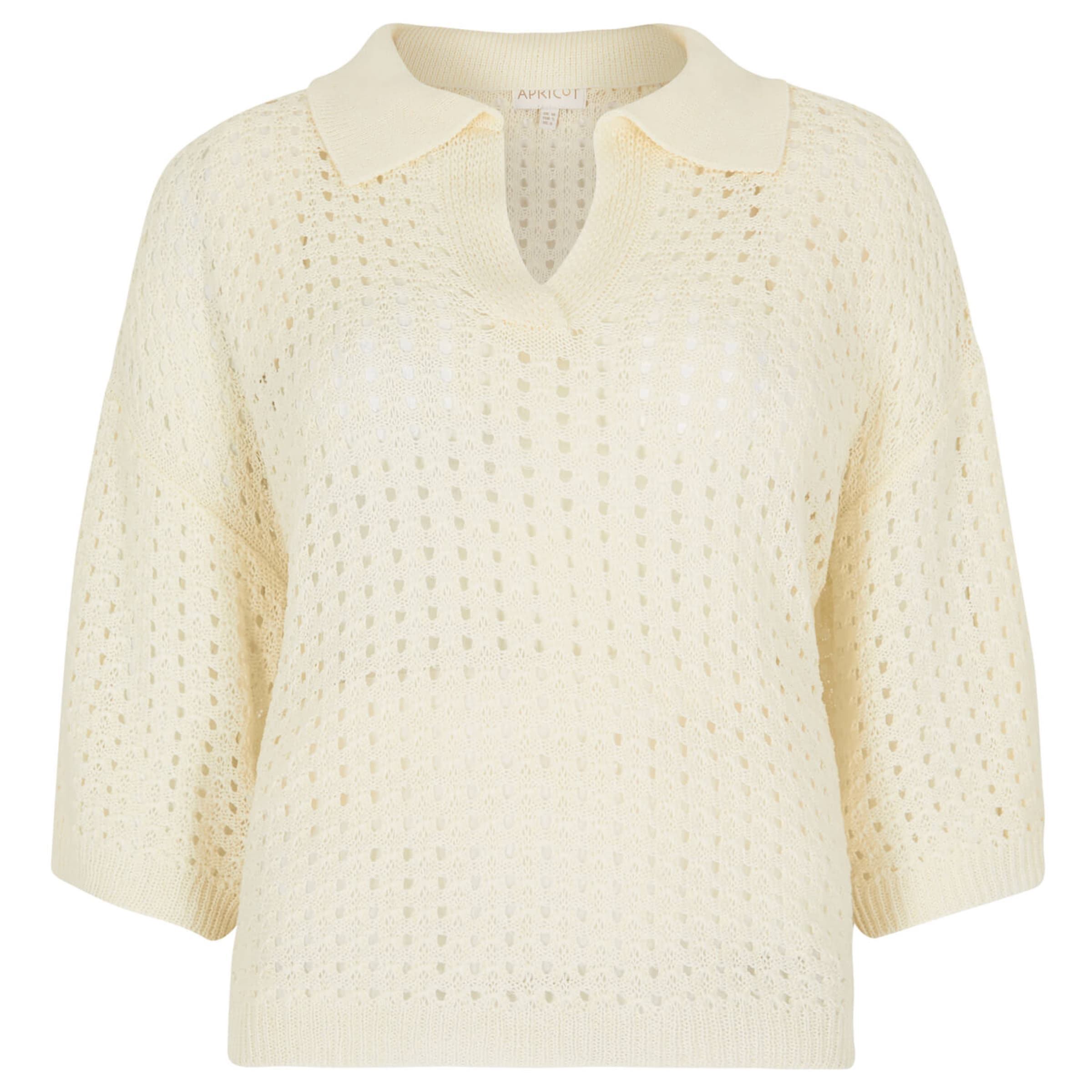 Apricot Pullover in Weiß: Vorderseite