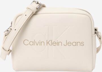 Calvin Klein Jeans Axelremsväska i beige: framsida