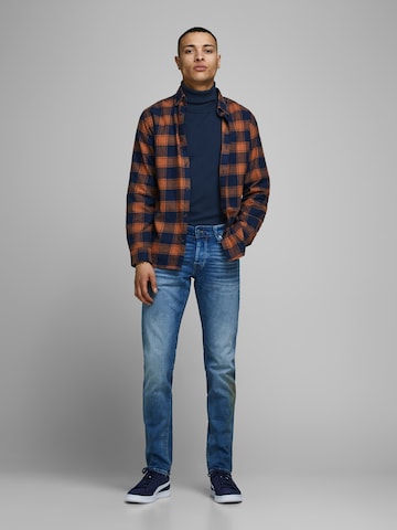 JACK & JONES Sveter 'Emil' - Modrá